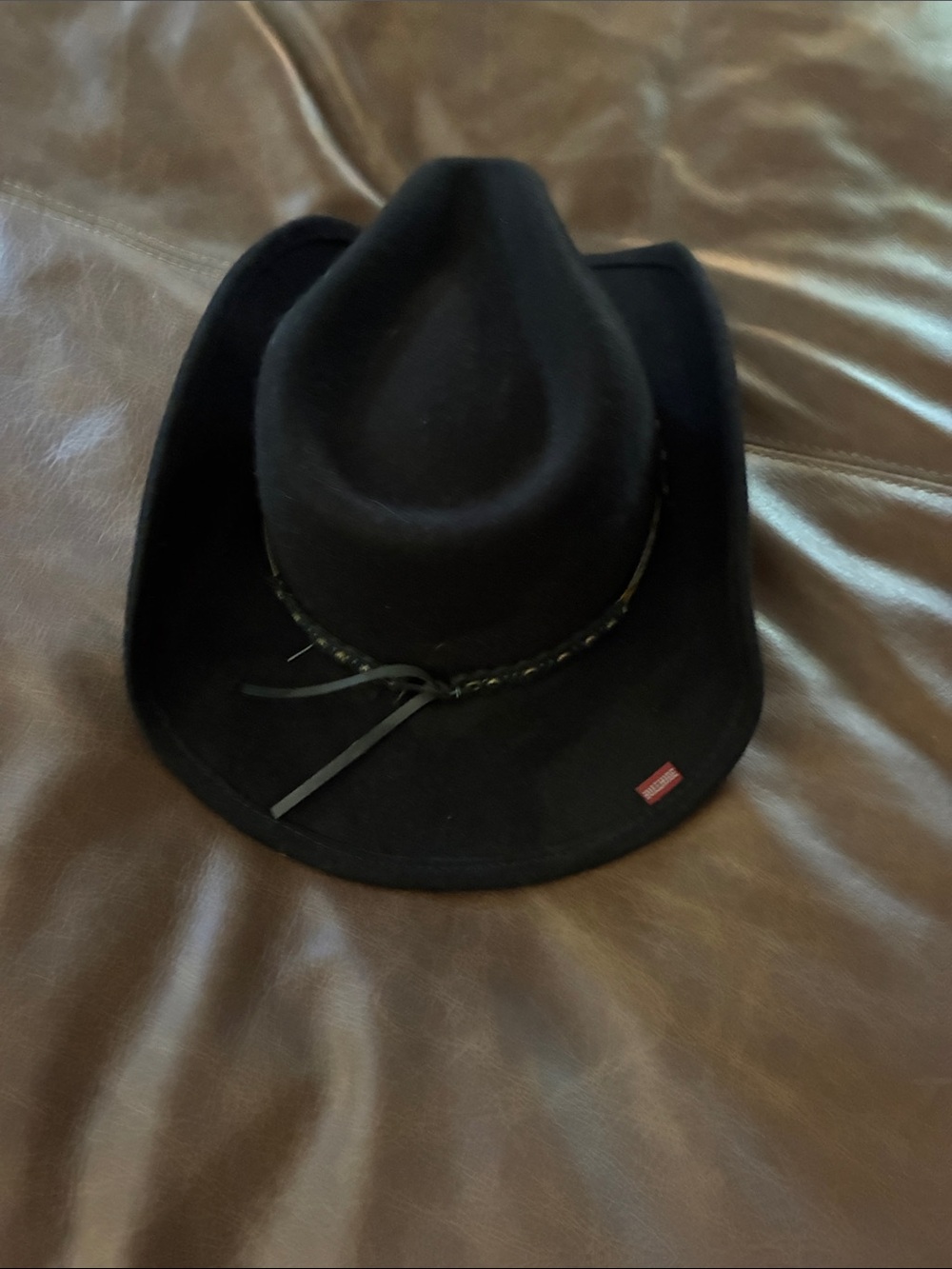 Classic Men's Black Felt Cowboy Hat with Braided Band. Bullhide-made in USA